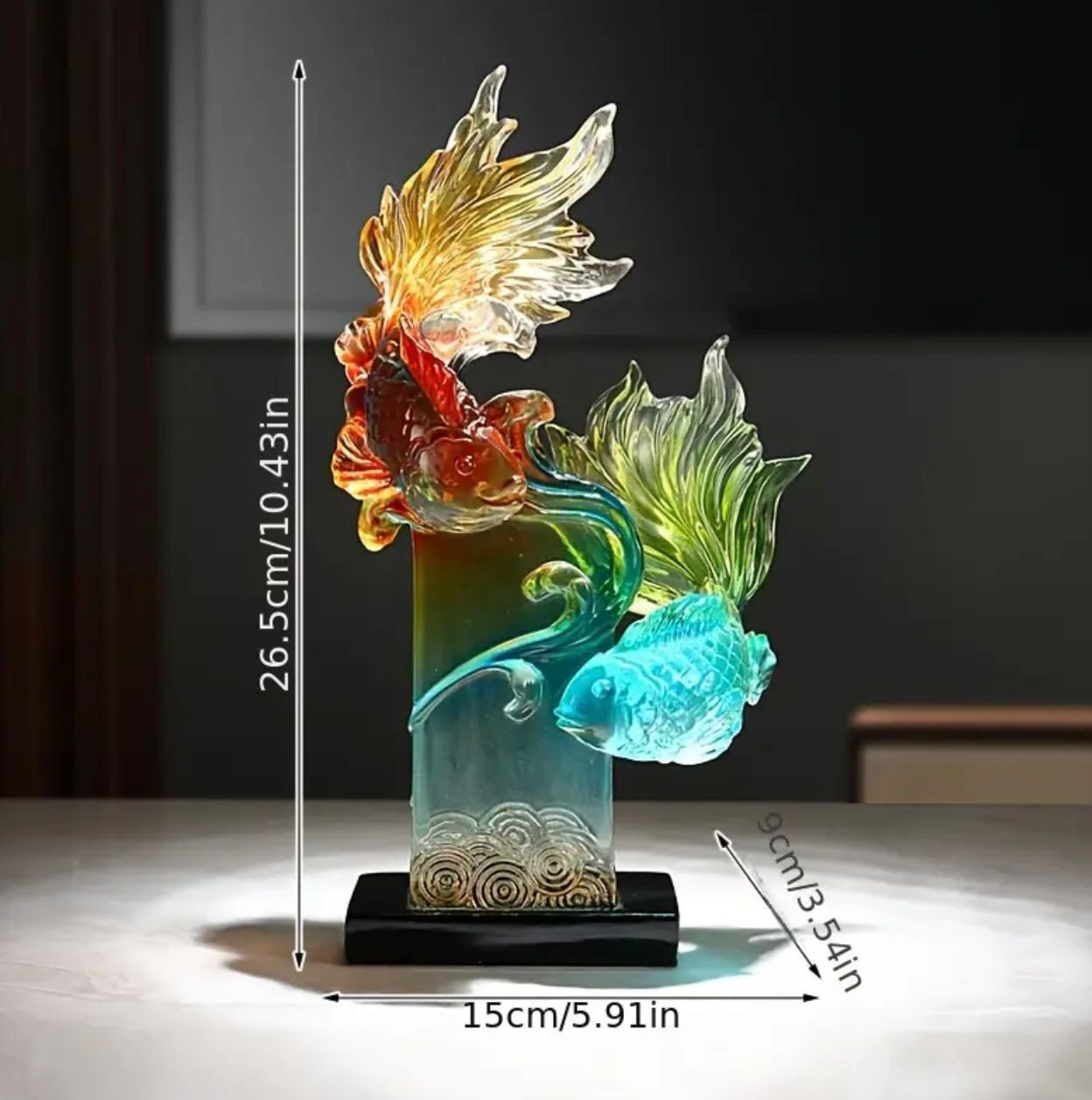 Sculpture de poisson en résine - Image 2