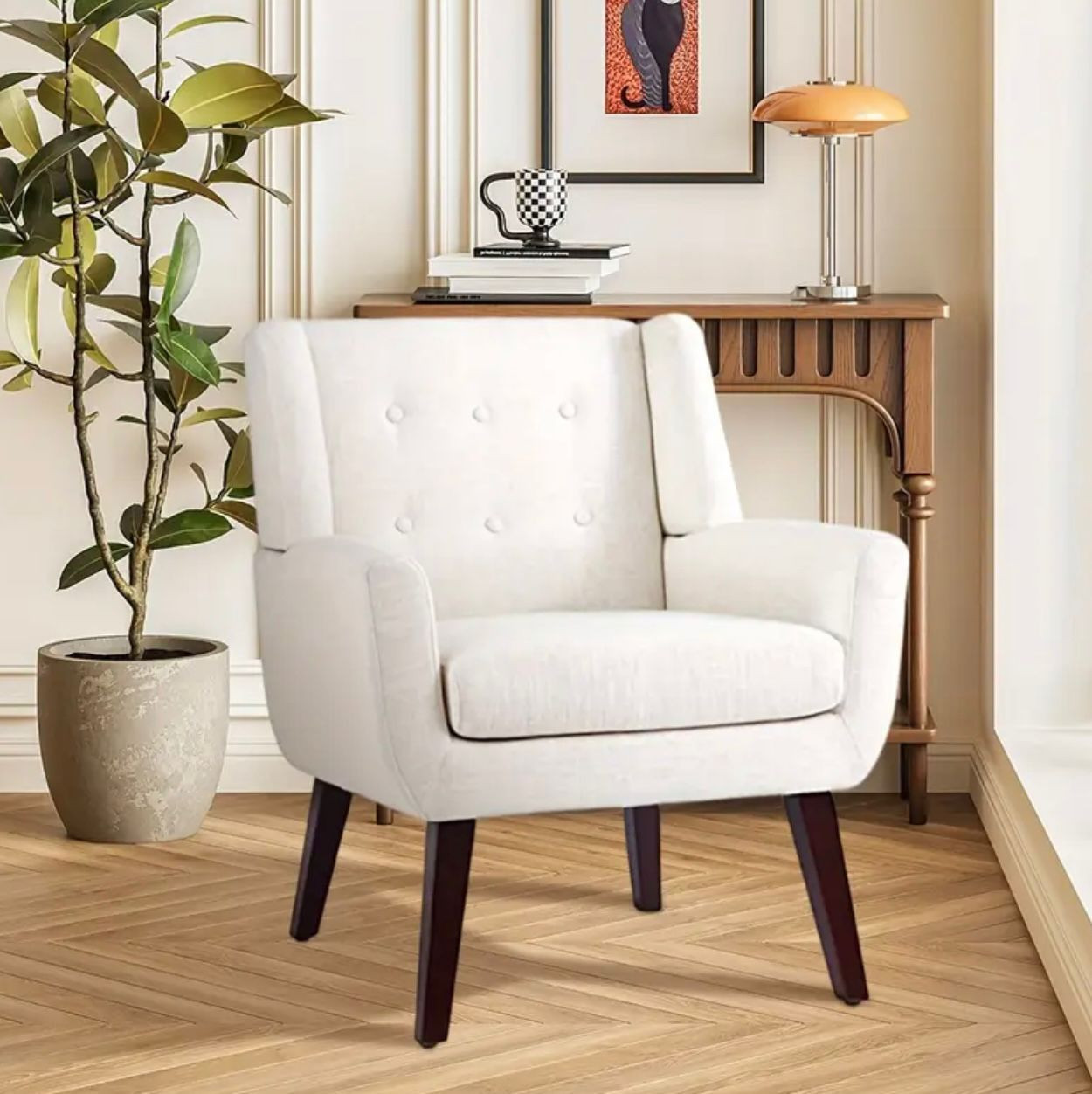 1pc Fauteuil simple minimaliste moderne, chaise de canapé confortable et pratique - Image 1