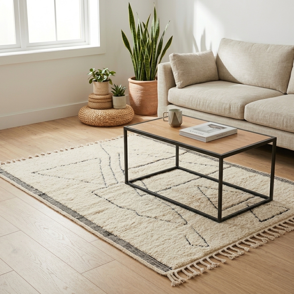 Tapis Berbère Art Géométrique Contemporain
