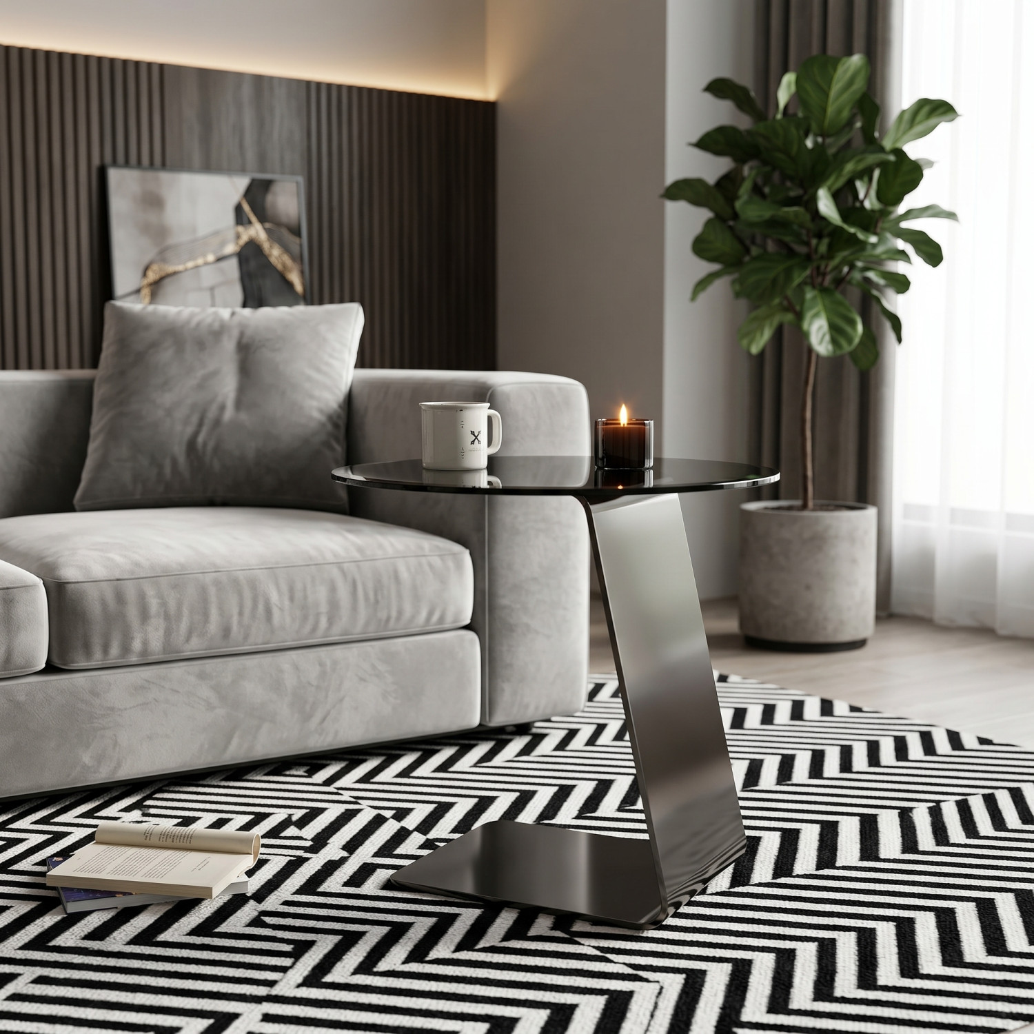Table d'appoint contemporaine — Audace et élégance en un seul détail