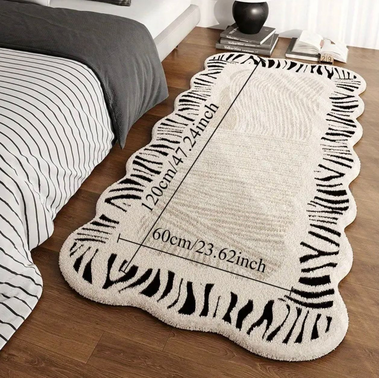 Tapis de zone luxueux en faux cachemire - 10 mm d'épaisseur