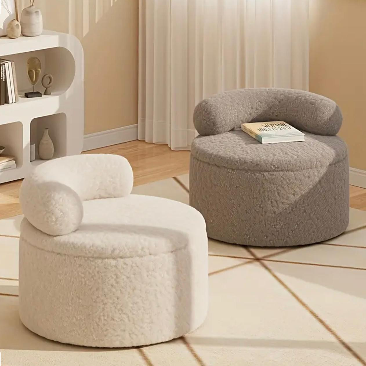 Petit tabouret pour un usage domestique, tabouret de canapé créatif universel en planche à roulettes - Image 1