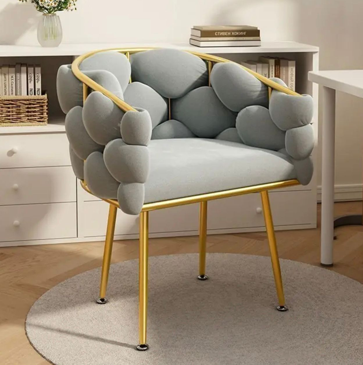 Chaise de salon et de spa en mousse à mémoire de forme de luxe avec dossier solide et bouton inclinable manuel - Image 3