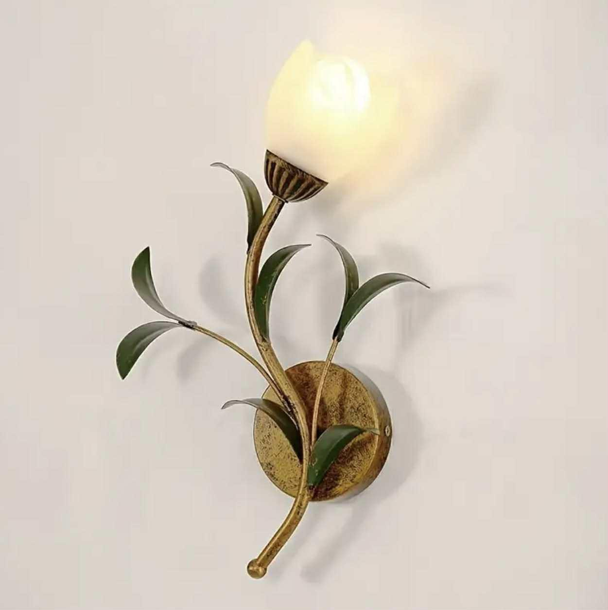Applique murale florale moderne avec éclairage pré-câblé alimenté par USB - Installation facile de bricolage - Image 2