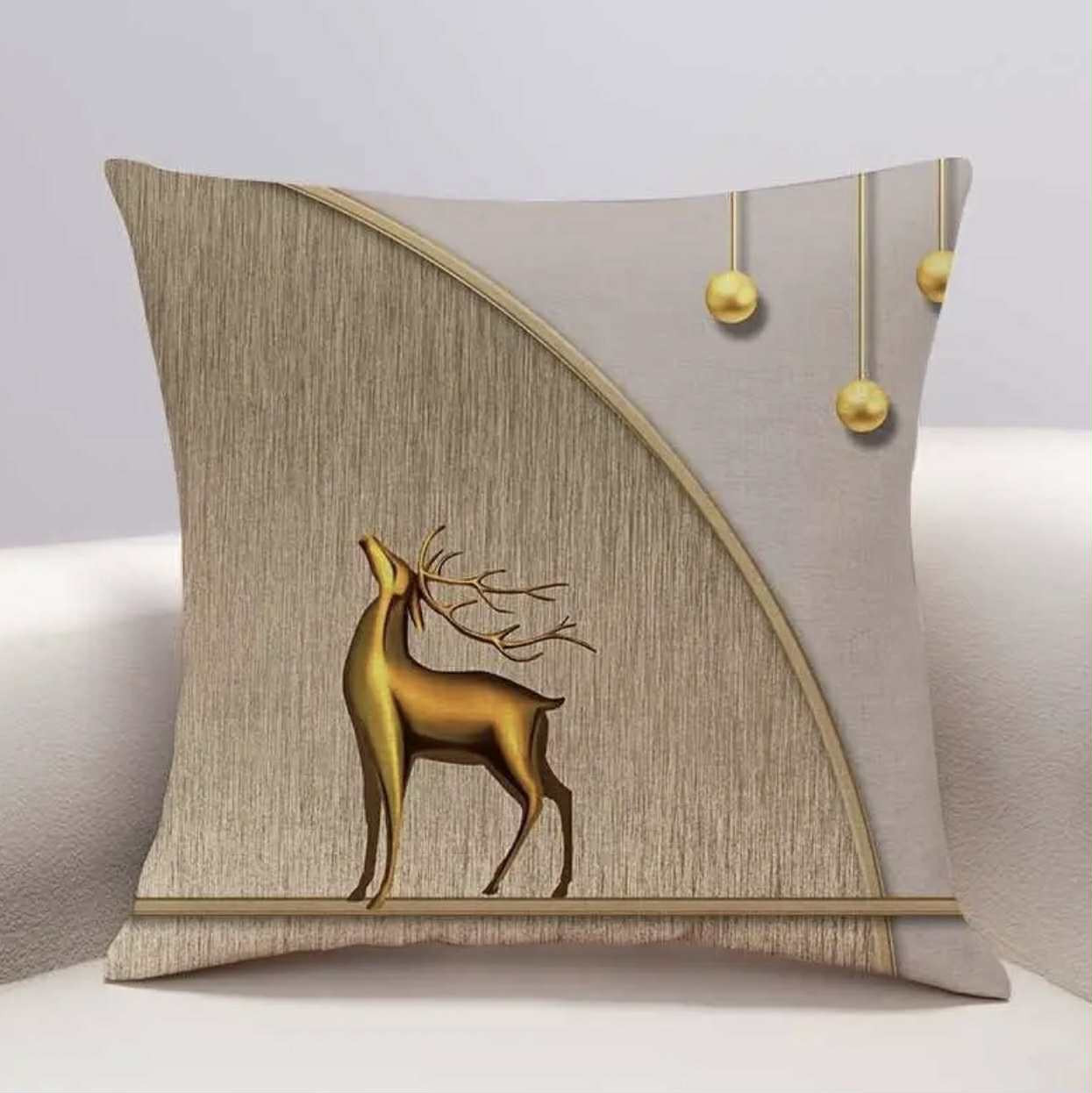 Ensemble de quatre oreillers minimalistes modernes présente des motifs terreux - Image 1