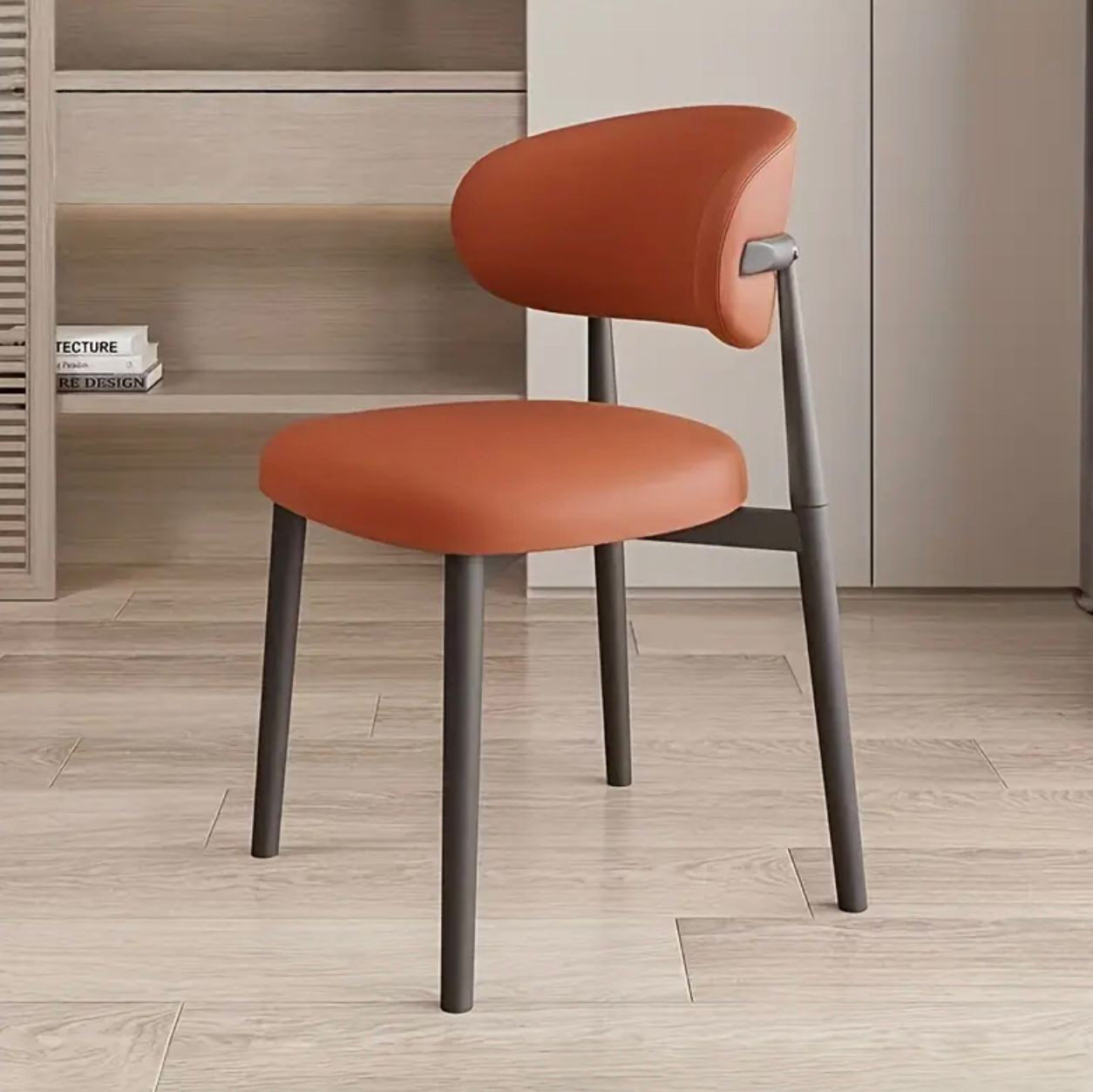 Chaise de salle à manger moderne avec dossier rembourré épais - Base en métal robuste - Image 3