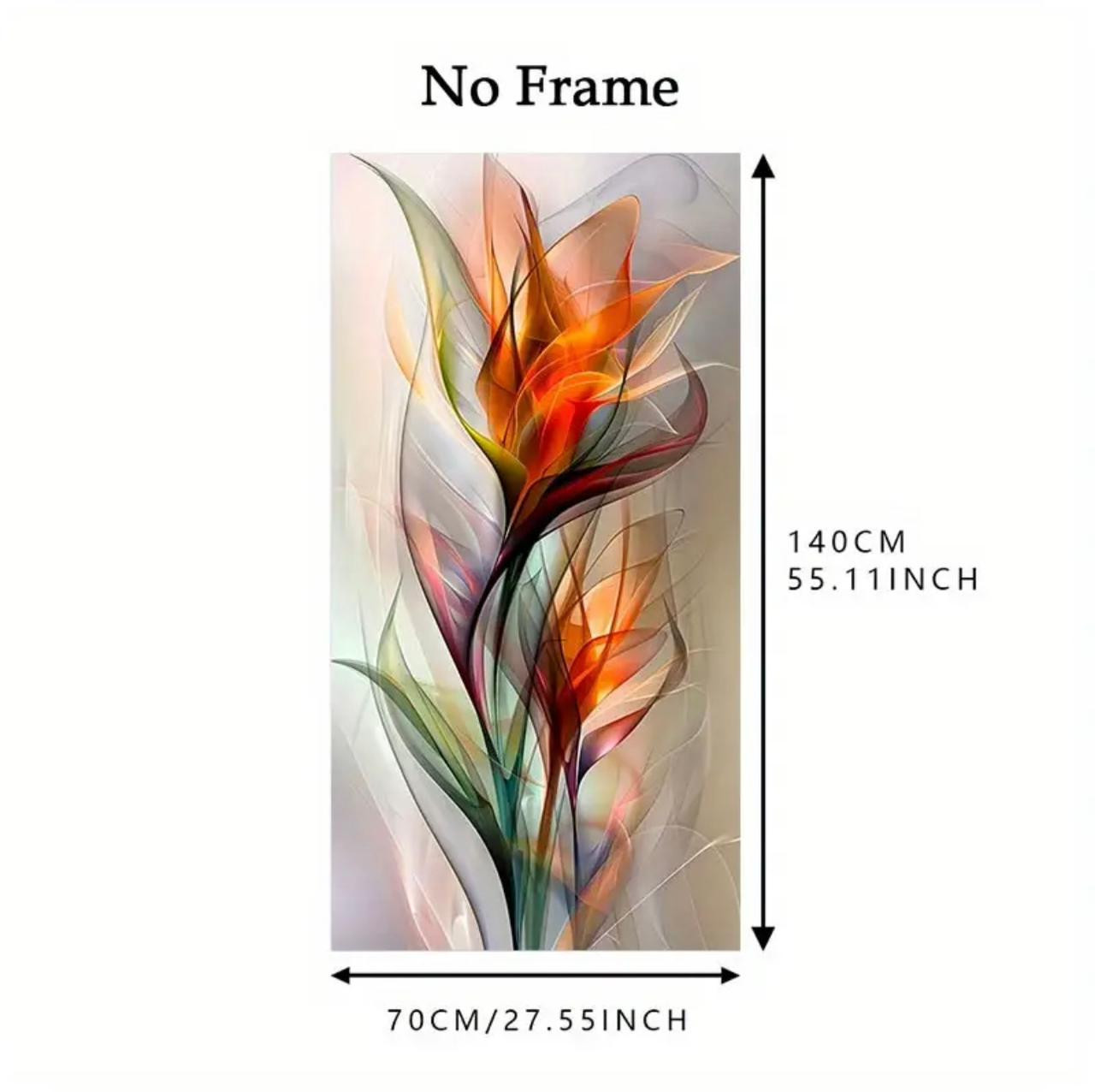 Peinture sur toile florale abstraite moderne extra large - Image 4