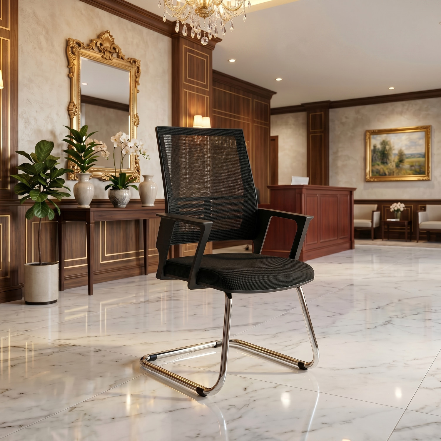Fauteuil Visiteur – Design Professionnel et Confort Optimal
