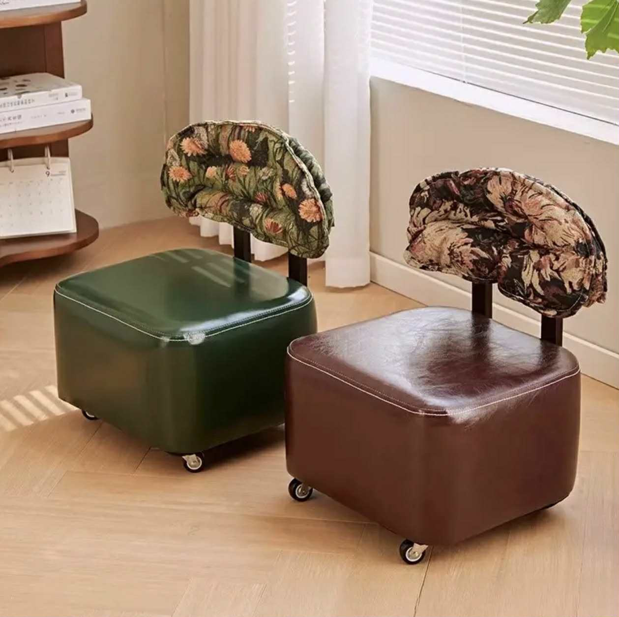 Tabouret green + brown - Image 2