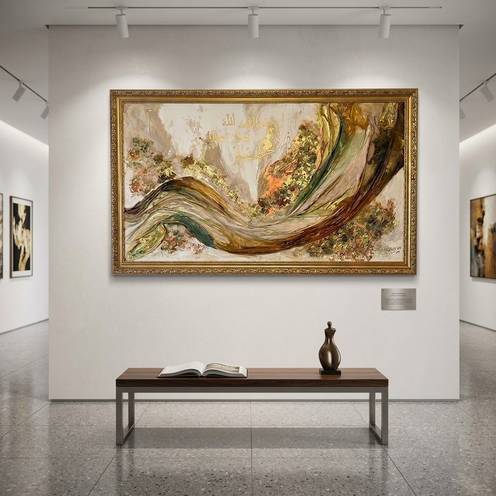Tableau abstrait panoramique